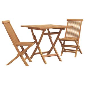 vidaXL Set de masă pentru grădină 3 pcs Maro Lemn Solid de Acacia