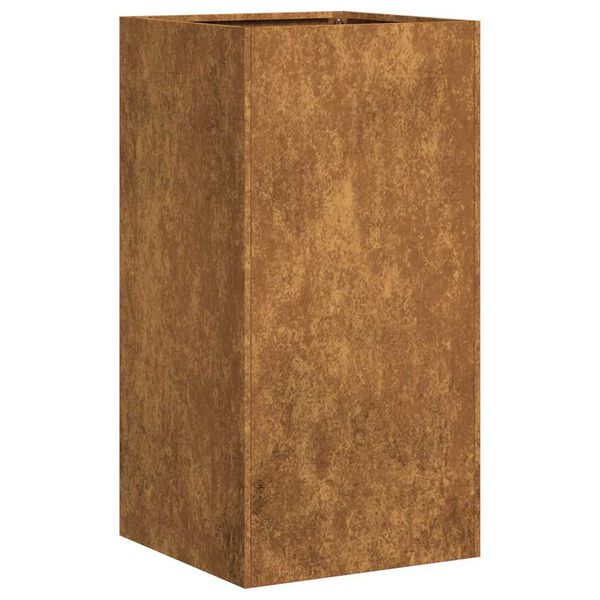 vidaXL Jardinieră Rusty 40x40x80 cm Oțel pentru intemperii