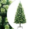vidaXL Brad de Crăciun artificial cu suport și balamale, 150 cm