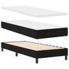 vidaXL Pat cu arcuri cu saltea cu headboard Negru 80 x 200 cm țesătură