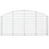 vidaXL Coș gabion arcuit 200x30x80/100 cm fier galvanizat