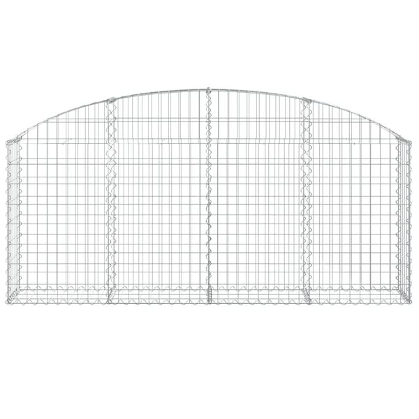 vidaXL Coș gabion arcuit 200x30x80/100 cm fier galvanizat