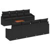 vidaXL Set de canapele pentru grădină 9 buc. Negru poliratan