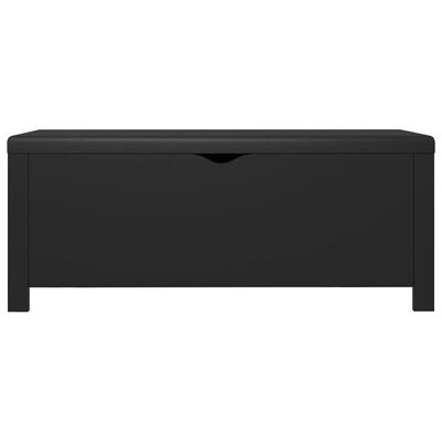 vidaXL Cutie de depozitare cu pernă, negru, 105x40x45cm lemn prelucrat