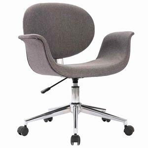 vidaXL Scaun de birou pivotant, gri, material textil