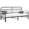 vidaXL Cadru de pat de zi Negru 90 x 200 cm Oțel vopsit electrostatic