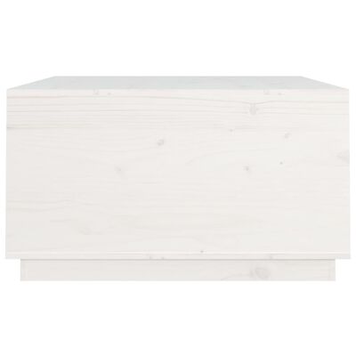 vidaXL Măsuță de cafea, alb, 80x80x45 cm, lemn masiv de pin