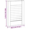 vidaXL Uși de dulap design cu lavră 2 buc Alb 39,5x29,5 cm