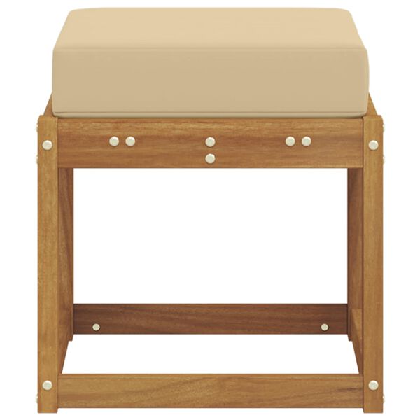 vidaXL Bancă de exterior natural 43 x 43 x 37 cm Lemn Solid de Acacia