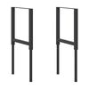vidaXL Cadre banc lucru reglabile 2 buc. negru 55x(69-95,5) cm metal