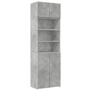 vidaXL Dulap de depozitare, gri beton, 70x42,5x225 cm, lemn prelucrat