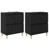 vidaXL Bufeturi 2 buc. Stejar Negru 60 x 35 x 70 cm Lemn prelucrat