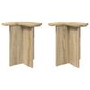 vidaXL Masă laterală 2 pcs Stejar Sonoma &Oslash; 39 x 38 cm Lemn prelucrat