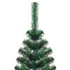 vidaXL Brad de Crăciun artificial cu v&acirc;rfuri irizate verde 120 cm PVC