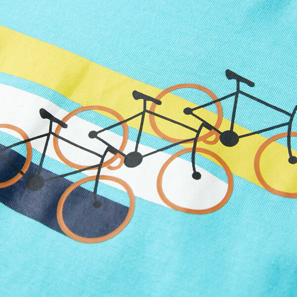 Tricou pentru copii cu m&acirc;neci scurte, turcoaz, 128