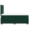 vidaXL Pat box spring cu saltea, verde &icirc;nchis, 120x190 cm, catifea