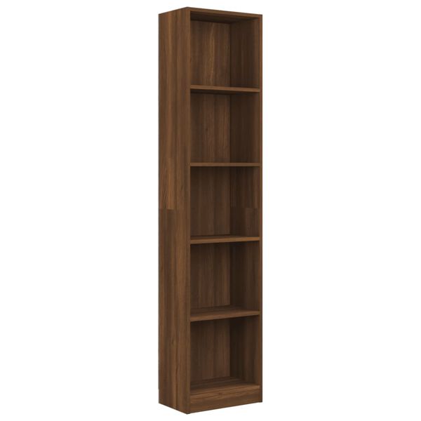 vidaXL Bibliotecă 5 niveluri stejar maro 40x24x175 cm lemn compozit