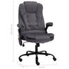 vidaXL Scaun de masaj pentru birou, gri &icirc;nchis, catifea