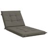 vidaXL Perna pentru Șezlong GEMERT 100% Polyester Gri 190 x 80 x 9 cm
