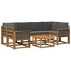 vidaXL Set de canapele de exterior 5 buc. Natural și Antracit