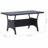 vidaXL Seturi de mobilier de exterior Negru poliratan