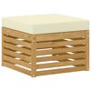 vidaXL Taburet pentru exterior Lemn Solid de Acacia Alb