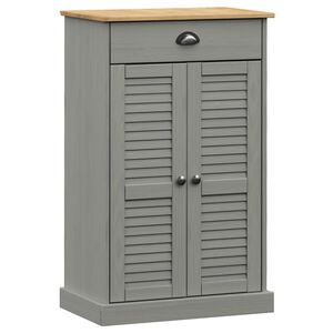 vidaXL Dulap de pantofi VIGO, gri, 60x35x96 cm, lemn masiv de pin