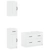 vidaXL Set de cabinet pentru baie cu 3 piese UTRECHT Alb foarte lucios