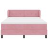 vidaXL Pat cu arcuri cu saltea cu headboard Roz 140 x 200 cm Catifea