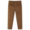 vidaXL Pantaloni de copii, coniac, 116