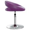 vidaXL Scaune de bucătărie pivotante, 2 buc, violet, piele ecologică