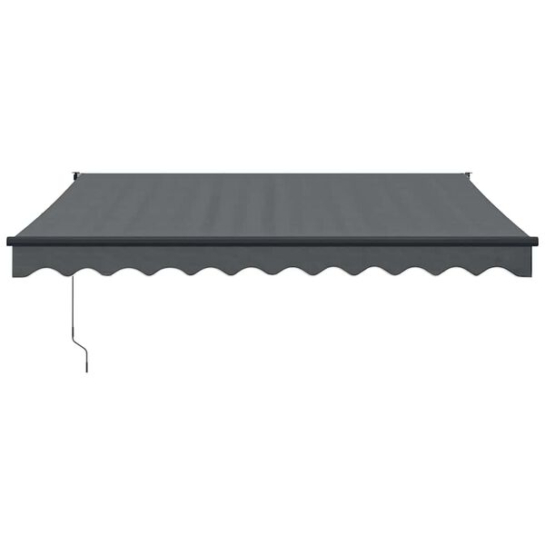 vidaXL Copertină retractabilă, antracit, 3,5x2,5 m, textil și aluminiu