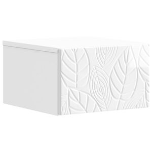 vidaXL Dulap de noapte suspendat Alb foarte lucios 49 x 34,5 x 20 cm