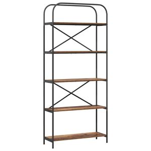 vidaXL Raft pentru cărți Lemn vechi 80 x 30 x 183 cm Lemn compozit