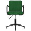 vidaXL Scaune de bucătărie pivotante, 2 buc., verde &icirc;nchis, catifea