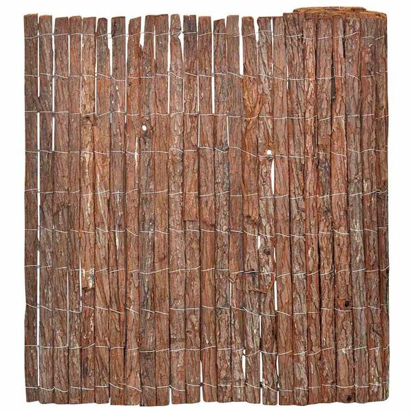 vidaXL Gard din scoarță de copac natural 100 x 600 cm Cortex