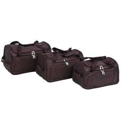 vidaXL Set de valize, 3 buc., Cafeniu