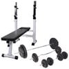 vidaXL Bancă de antrenament, rastel set de haltere/gantere, 90 kg
