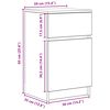 vidaXL Noptiera alb 39x35x65 cm lemn prelucrat