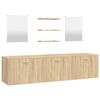 vidaXL Set mobilier de baie cu 6 piese, lemn prelucrat din stejar