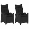 vidaXL Scaun pentru Grădină 2 pcs Negru 56 x 64 x 94 cm