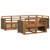 vidaXL Set canapea sectională 6 pcs natural Lemn Solid de Acacia