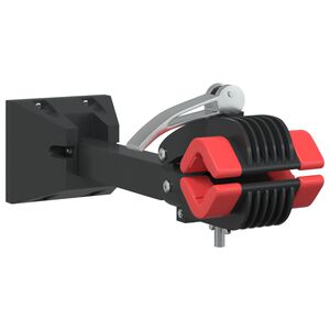 vidaXL Suport reparații biciclete de perete, pliabil, roșu/ negru oțel