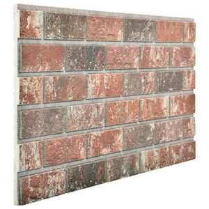 vidaXL Panouri de perete 10 buc. 100 x 50 cm Maro &icirc;nchis și gri