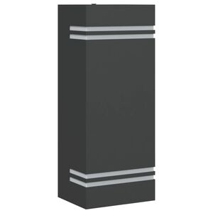 vidaXL Lampă exterioară de perete, negru, oțel inoxidabil