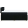 vidaXL Pat box spring cu saltea, negru, 140x200 cm, textil