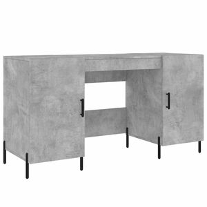vidaXL Birou, gri beton, 140x50x75 cm, lemn compozit