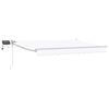 vidaXL Marchiză retractabilă manuală cu led-uri Alb 3 x 2,5 m