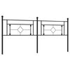 vidaXL Tăblie de pat de schimb metalică, negru, 193 cm