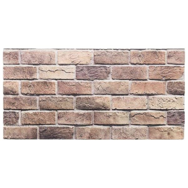 vidaXL Panouri de perete 10 pcs Maro și gri 100 x 50 cm Spumă EPS